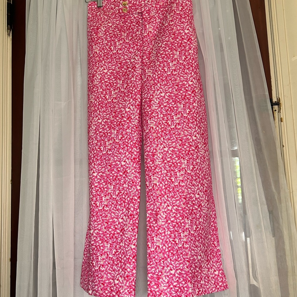 Lilly Pulitzer Vibrant Pink Patterned Trousers